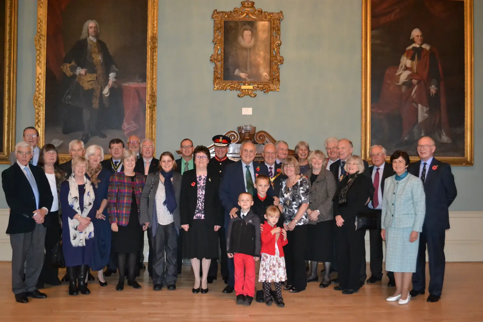 Ray with the Lord Lieutenant of Worcester, the Mayor and Lady Mayoress, and members of the Company, friends and family