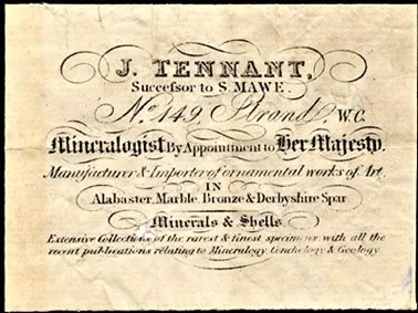 James Tennant Certificate