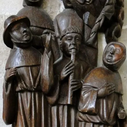 Shepherd playing a Recorder – Minstrel’s Gallery of Exeter Cathedral. Shepherd playing a Recorder – Minstrel’s Gallery of Exeter Cathedral.