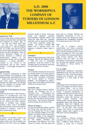 Special Supplement with Issue 16 of The Turner: A-Z of the Turners’ Company.