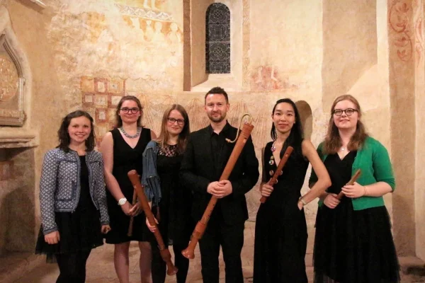 Professor Ian Wilson and students from the Guildhall School on tour in Southern France.
